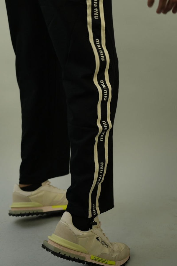 STRAIGHT BLACK NWS STRIPE TRACK FOR GYM AND SPORTS WEAR