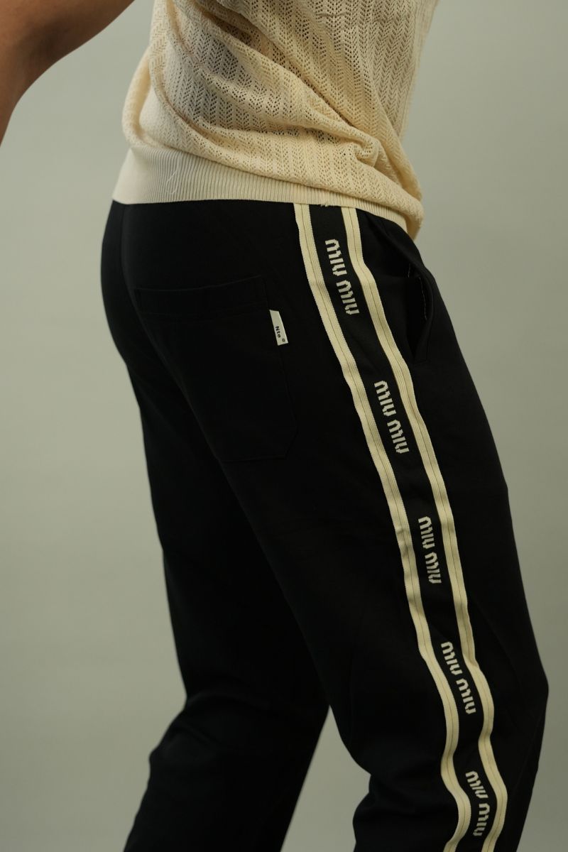 STRAIGHT BLACK NWS STRIPE TRACK FOR GYM AND SPORTS WEAR