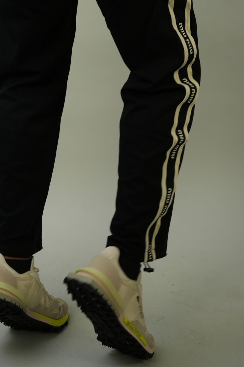 STRAIGHT BLACK NWS STRIPE TRACK FOR GYM AND SPORTS WEAR