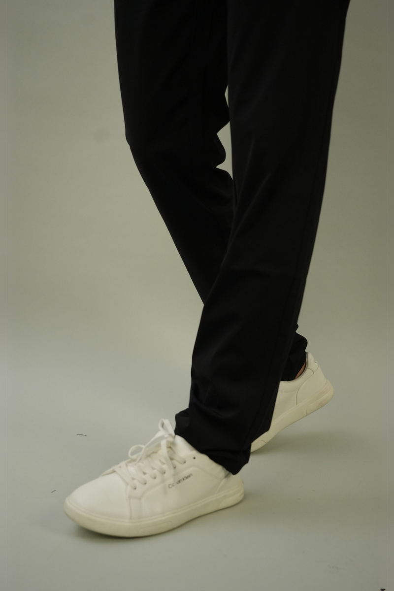 Black Slim Fit Chino Trousers for Men | Office & Party Wear Formal Wear