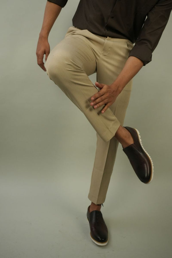 Formal Cream Trouser For Men | Office Wear Trouser | Formal Wear